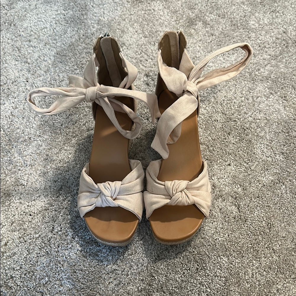 UGG Cream Sandals with Ankle Straps